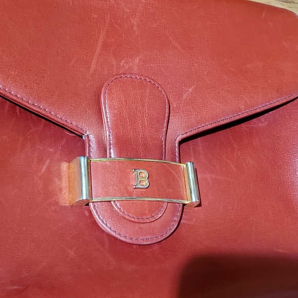Vintage BALLY Red Handbag - Picture 9 of 10